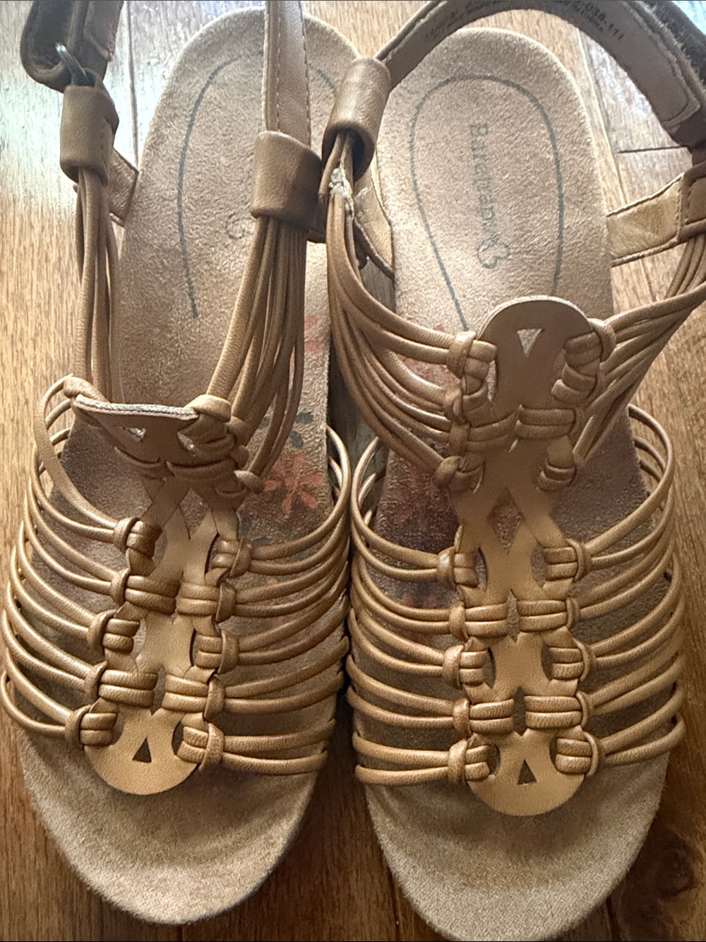 BareTraps Braided Strappy Sandals in Tan